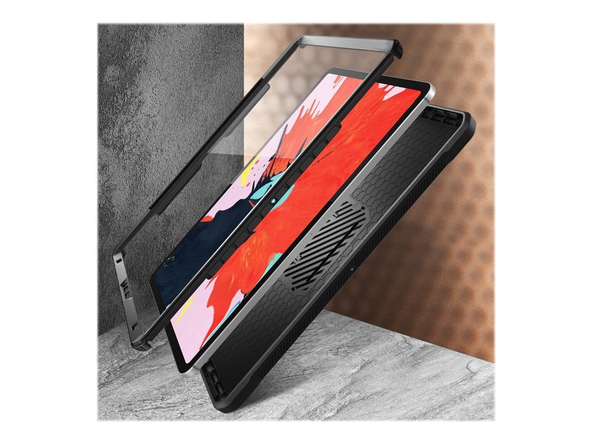 SupCase Unicorn Beetle Pro - Protective case for tablet - rugged - polycarbonate, thermoplastic polyurethane (TPU) - black - 12.9" - for Apple 12.9-inch iPad Pro (4th generation)