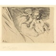 thumbnail image 3 of Alphonse Legros 24x20 Black Modern Framed Museum Art Print Titled - Mab and Cupid (Mab Et Cupidon), 3 of 5