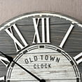 thumbnail image 4 of Rustic Vintage Wall Clock – 26.5-Inch “Old Town” Farmhouse Clock with Raised Roman Numerals, Distressed Wood Look, Silent Movement, 4 of 6