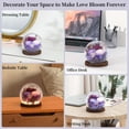 thumbnail image 6 of Eternal Rose Gifts for Mom, Preserved Real Rose in Glass Dome with LED Light,Gifts for Women Wife Her on Birthday Anniversary Mothers Day,Purple, 6 of 8