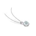 thumbnail image 4 of 1.50 Carat (Ctw) Aquamarine Heart Solitaire Pendant Necklace in Sterling Silver with Chain for Women, 4 of 6