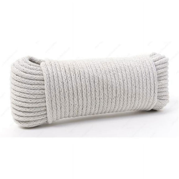 Mibro 308661BGV1 100 ft. Solid Braided Cotton Rope, Natural