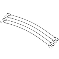 Uxcell Safety Cable Lock Steel Stage Lighting Security Wire Ropes Black 2mmx0.30m 4Pcs