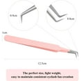 thumbnail image 3 of Lash Tweezers for Eyelash Extensions Professional Fiber Tip Lash Tweezers Precision Lash Extension Tweezers for Individual Volume Lashes Extension Precision Tweezers, 3 of 6