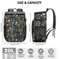 thumbnail image 3 of Rustic Farmhouse Rose and Peony Insulated Cooler Backpack, Leakproof Waterproof Lunch Backpack for Romantic Picnics, Beach Days, 3 of 6