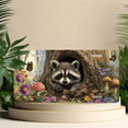 thumbnail image 6 of 1 Pcs 2D Flat License Plate Covers & Frames, Raccoon in a Tree Hole For Decorative Front, Waterproof For Decoration Aluminum License Plate Covers & Frames Cover For Men Women, 12" X 6", 6 of 7