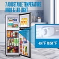 thumbnail image 4 of WANAI 5.0 Cu.ft Mini Refrigerator with Freezer 7 Settings Temp Adjustable Large Compact Fridge Silver, 4 of 10