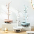 thumbnail image 3 of Keychain Display Stand Tree Shape Multi-fork Earrings Necklace Ring Tray Organizer Bedroom Supplies, 3 of 8