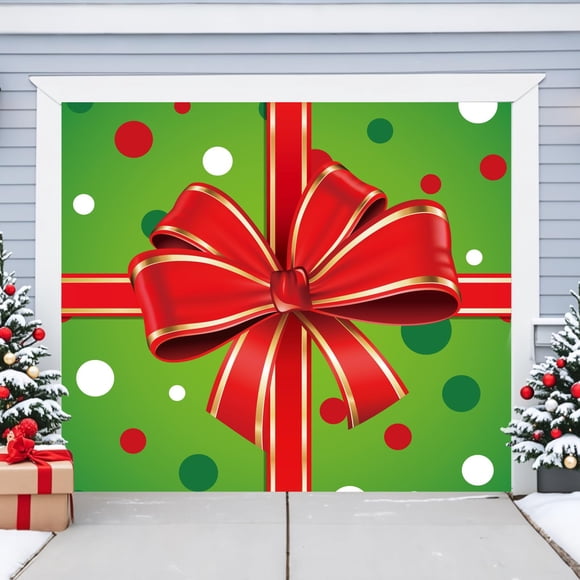 Cubierta para Puerta de Garaje BlissfulTie Navidad 2.1x2.4 m con Imán