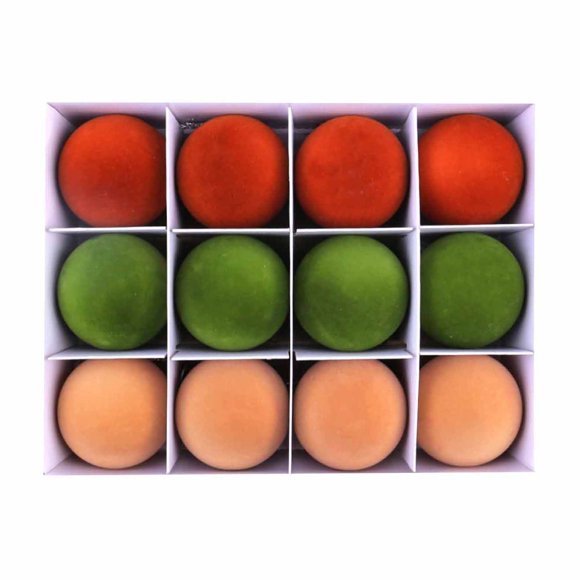 Fall Decor Colourful Flocking Christmas Ball Decorations Diy Plush Round Ball Boxed Christmas Tree Decoration Ball Hanging Accessories E One Size