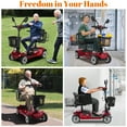 thumbnail image 3 of Mbxcooter 15 Miles 4-Wheel Mobility Scooter for Adults/Seniors, 350W Powered Electric Wheelchair Device w/360WH Battery, Foldable Design, 300LBS Capacity, Cup Holder, Compact & Portable for Elderly, 3 of 9