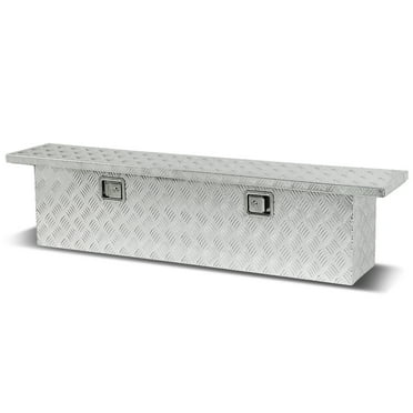 DNA Motoring TBOX-T4-60-ALU 69" Aluminum Pickup Truck Bed Trailer Key Lock Storage Tool Box (Crossbed)