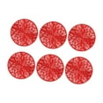 thumbnail image 2 of Posavasos de PVC reutilizables resistentes al calor para decoración del hogar, 6 unidades Rojo, 2 of 9