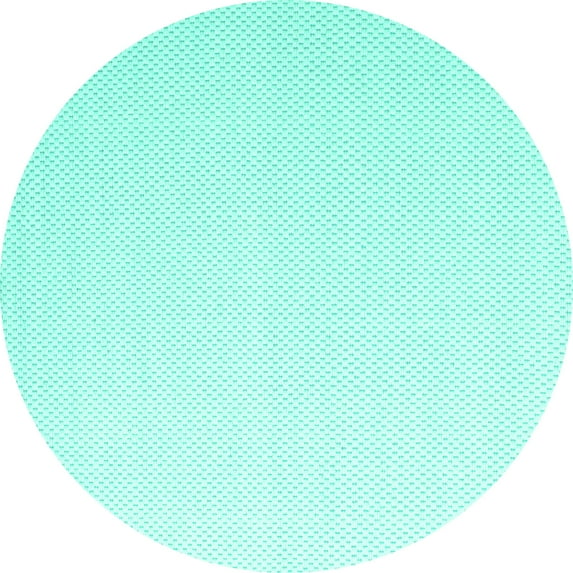 Ahgly Company Indoor Round Solid Turquoise Blue Modern Area Rugs, 4' Round