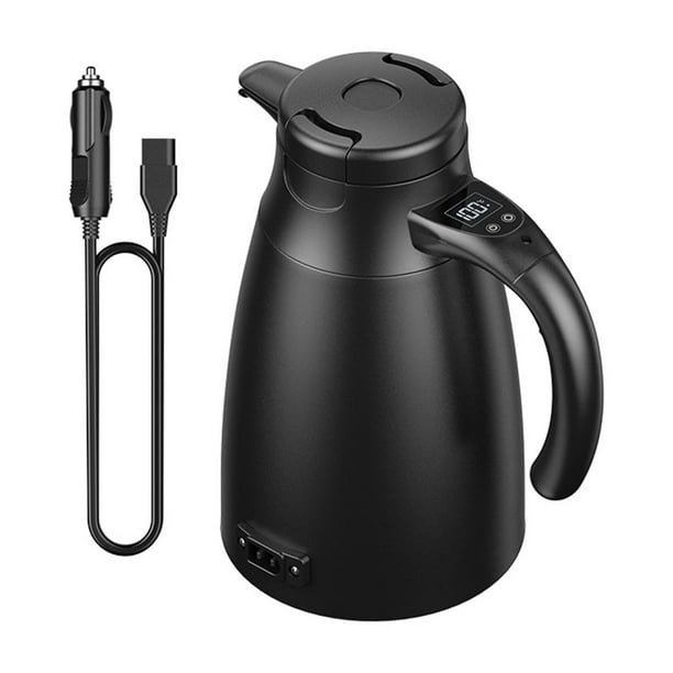 Hervidor de agua para coche, botella de agua caliente de acero inoxidable, calentador de café para coche, calentador de agua, hervidor eléctrico para