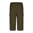 thumbnail image 5 of Women Capris Cargo Pants Summer Hiking Sport Pants Casual Lightweight Outdoor Quick Dry Trousers with 6 Pockets, 5 of 6