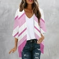 thumbnail image 2 of lcziwo Women's Summer Kimono 2025 Floral Print Puff Sleeve Cardigans Loose Cover Up Chiffon Cardigan Casual Blouse Tops Pink XXXL My Orders Placed By Me, 2 of 6