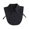 thumbnail image 1 of Cuello de media camisa negro Cómodo Fácil de usar Cuello simulado, Elegante cuello desmontable para niñas Suéteres Accesorios de vestir Camiseta Zulema Cuello simulado desmontable., 1 of 7