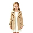thumbnail image 2 of Girl's Rain Jackets Lightweight Waterproof Trench Coat Raincoats for Kids Teen Windbreaker Peacoat Double Breasted Dress Coat, 2 of 6