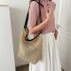 thumbnail image 2 of Bolso de paja de verano para mujer, Bolso tejido, Bolso de mano de malla, Bolso de hombro Vintage (negro), 2 of 7