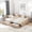 Pink, variant on Full Size Upholstered Daybed with Storage, Mid-Century Modern Velvet Sofa Bed Frame, Tufted Backrest and Armrests, for Bedroom or Living Room, Pink