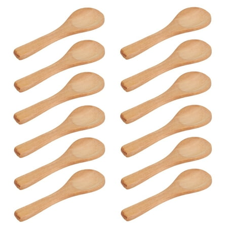 

50 Pieces Small Wooden Spoons Condiments Spoons(Light Brown)