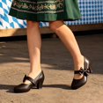 thumbnail image 2 of Mary Jane High Heels Bowknot Strap Comfortable Dress Shoes for Ladies Women's Party Wedding, 2 of 7