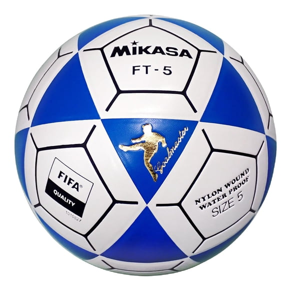 Balón de Fútbol Mikasa FT5A Azul Blanco Talla 5 Impermeable