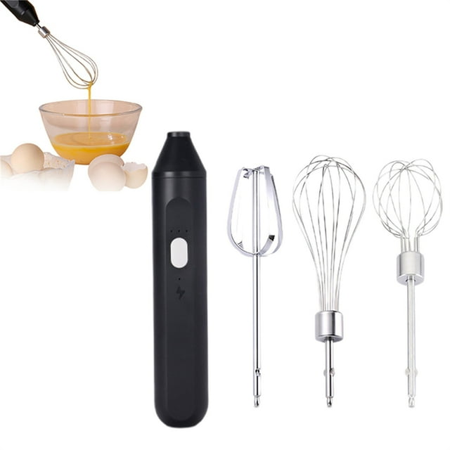 Cqxid Food Blender Under $10 Mini Hand Mixer Handheld Kitchen Mixer Egg Beater USB Rechargeable Hand Mixer For Baking Cake Egg White Yeast Dough Include 3 Stainless Whisk