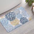 thumbnail image 2 of Blue Floral and Petal Pattern Bathroom Rugs Mat,Non Slip Microfiber Bathroom Rug,Rubber Backing,Soft Bathroom Mats for Bathroom Floor,Tub and Shower,17x27in(43x68cm), 2 of 5