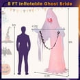 thumbnail image 3 of Gymax 8 FT Inflatable Ghost Bride Outdoor Halloween Decoration w/ Rotating Flame Light, 3 of 10