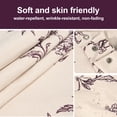 thumbnail image 5 of Sanmadrola Shower Curtain Floral Plant Shower Curtain Set with Tassels, Heavy Duty Faux Cotton Linen Cottagecore Boho Vintage Rustic Shower Curtains with Hooks for Bathroom Decor, 72x72 in, 5 of 8