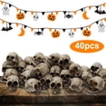 thumbnail image 1 of Esculturas Coleccionables Calavera Gótica Halloween Minicabezas Resina 40 Uds., 1 of 9