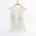 thumbnail image 3 of Ohufall Modal Maternity Tank Tops for Women Plus Size Summer Solid Casual Sleeveless Crew Neck Nursing Sleepshirts Women's Comfy Breathable Breastfeeding Pajamas, 3 of 3