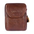 thumbnail image 1 of MesaSe Cowhide Leather Fanny Waist Bag Solid Color Three-layer Belt Bum Pouch Bags, 1 of 9