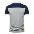 thumbnail image 4 of Auroural 50% Off Clear! T Shirts for Men Clearance Men Summer Casual Buttons Turn-Down Collar Short Sleeve Loose Shirt Tops, 4 of 6