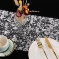 thumbnail image 6 of Tutuviw 1Pc Silver Table Runner, 11in x 29ftGlitter Foil Metallic Thin Mesh Table Runner Decor Rolls, Centerpieces Table Decorations for Party Christmas Thanksgiving Valentine Birthday, 6 of 8