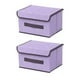 thumbnail image 2 of Caja de Almacenamiento Plegable de Tela de Lino con Tapa - Paquete de 2 Organizadores de Tela para Ropa, Juguetes y Organización Del Hogar, 36 X 25 X 23 Cm, Asas, Diseño Compacto, 2 of 4