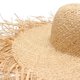 thumbnail image 4 of Sombreros de paja hechos a mano para mujer, gorros de Sol de ala ancha grande, de rafia Natural de alta calidad, para playa, Panamá, para vacaciones, nuevos, 4 of 4