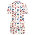 thumbnail image 4 of Censtreet Christmas Pajama Sets for Women 2 Piece Soft Button Down Pj Sets Sleepwear Short Sleeve Loungewear Shorts, 4 of 9