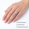 thumbnail image 5 of APSVO S925 Sterling Silver Plated Love Heart Wedding Rings for Women CZ Eternity Promise Band Engagement Rings Set Birthday Mothers Day Jewelry Gifts Her Mom Girlfriend Wife Adults Ideas, 5 of 7
