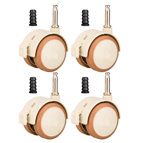 4pcs Swivel Crib Casters Wheels Silent Furniture Casters Baby Cot Wheel Accessories Chair Rubber Wheel For Cabinet Bookcase Computer Desk