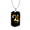Military Chain (Gold), variant on Zodiac and Astrology Symbol of the Planet Jupiter Zodiac Dog Tag Necklace Stainless Steel 24" Chain Silver Tone or Gold Tone