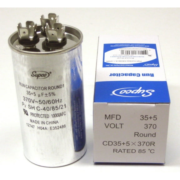 Supco CD35 5 370V Dual Run Capacitor with Physical Interrupter for Safety