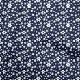 thumbnail image 1 of oneOone Cotton Jersey Dark Blue Fabric Floral Ditsy Silhouette Quilting Supplies Print Sewing Fabric By The Yard 58 Inch Wide, 1 of 4