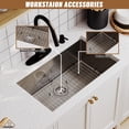 thumbnail image 6 of CASAINC Stainless Steel 32 in. 16-Gauge Single Bowl Undermount Kitchen Sink Brushed Bottom Grid Drainer, 6 of 8