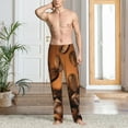 thumbnail image 2 of Sigee Coffee Beans print Men's Pajama Pants Lounge Sleep Bottoms with Elastic Waistband and Pockets-Small, 2 of 6