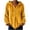 Yellow, variant on cocolona Plus Size Velvet Hooded Sweatshirts for Women Button Down V Neck Long Sleeve Hoodies Ruffle Cuff Pleated Fall Winter Tops