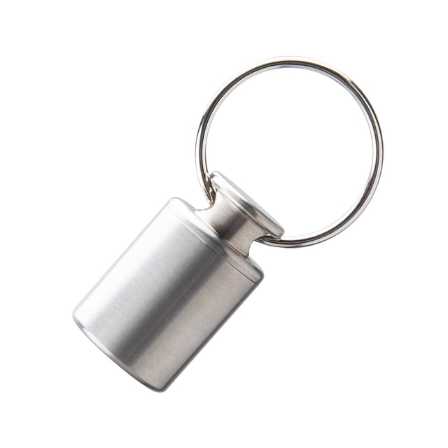 maskred 1/2/3/5 Practical Titanium Alloy Pill Box Keychain Container Case Bottle Storage Solution Style A 1 Pc