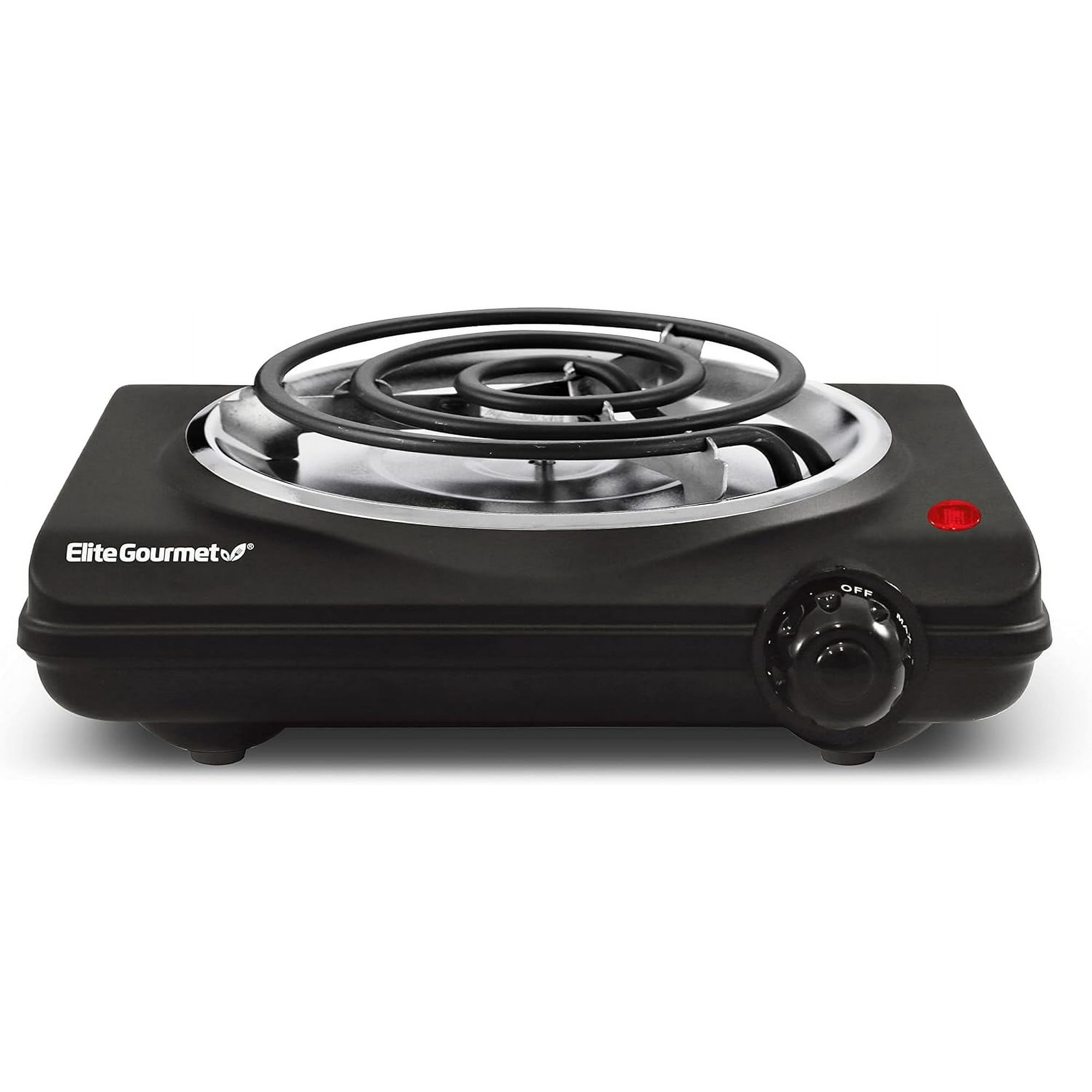 Elite Gourmet ESB100B 1-Coil Black Electric Hot Plate